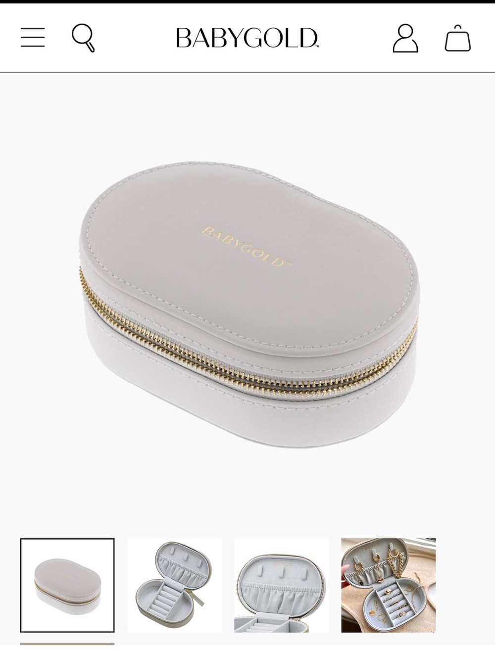 Baby gold Jewelry Travel Case